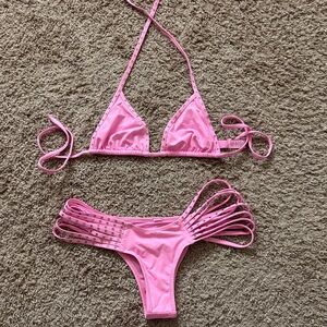 SKIMS Pink rhinestone Bikini